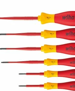 Wiha 41245 6 Piece VDE SoftFinish® Electric SlimFix Security Torx Screwdriver Set