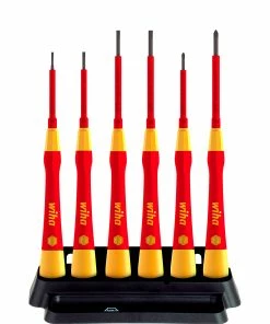 Wiha 42989 6 Piece PicoFinish® VDE Micro Precision Slot/Phillips Screwdriver Set