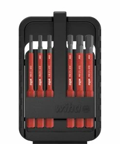 Wiha 43156 6 Piece SlimBit Hex Electric Bit Set &amp; Holder