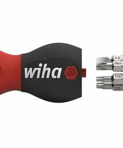 Wiha 43613 SB 3802-01 1/4" Micro Stubby Bit Holder Screwdriver &amp; Bits