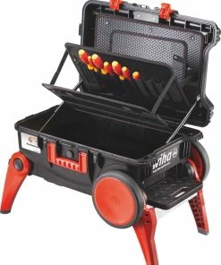 Wiha XXL III 44129 Electrical Contractors Rolling Tool Box / Case + Free VDE Screwdriver Set