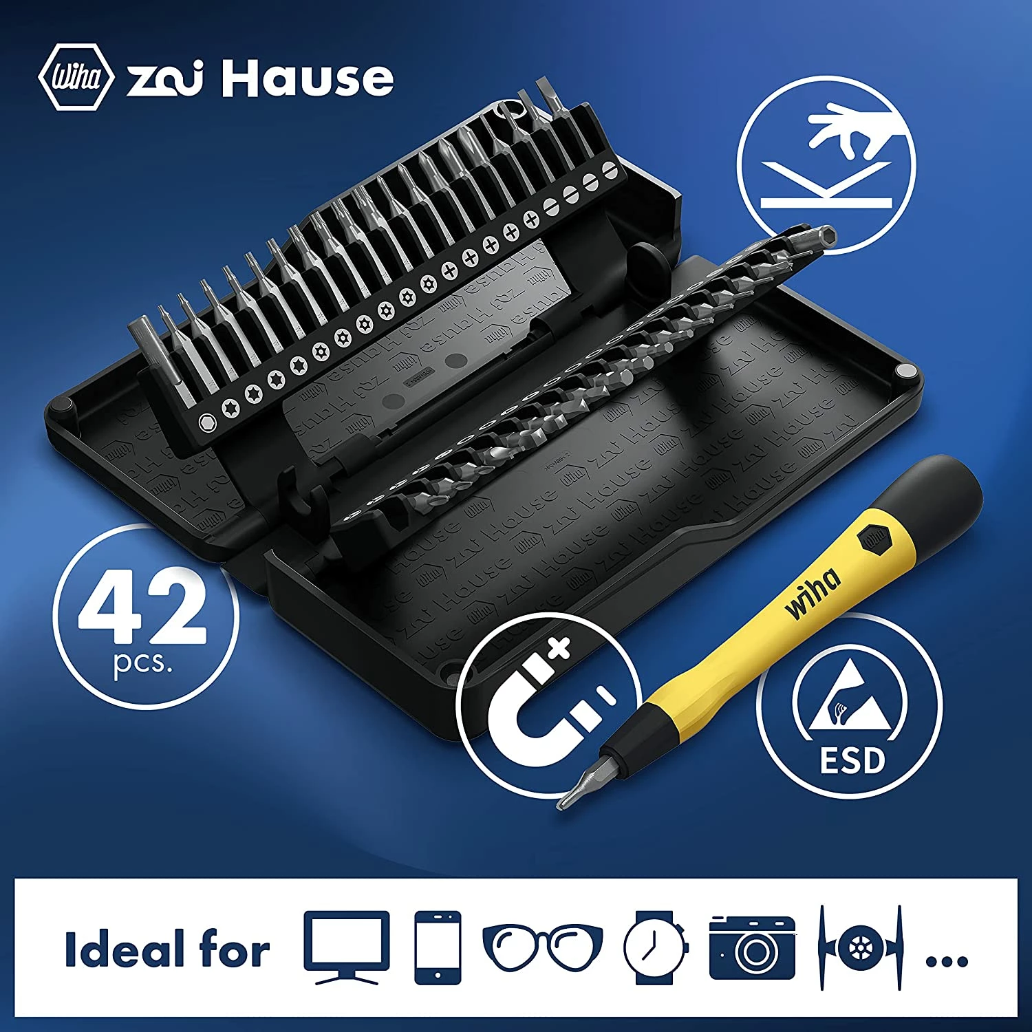 Wiha 'Zai Hause' 44624 42 Piece 40in1 ESD Micro Precision Screwdriver Bit Set 7 Wiha 'Zai Hause' 44624 42 Piece 40in1 ESD Micro Precision Screwdriver Bit Set - Image 5