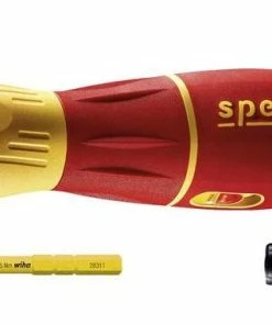 Wiha 45254 SpeedE II 3 Piece VDE Insulated Electric E-Screwdriver Set