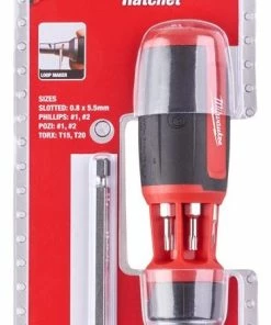 Milwaukee 4932471598 9in1 Ratcheting Multibit Hand Screwdriver Universal -Screwdriver And Bits Shop 4932471598 2