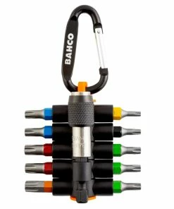 Bahco 59S/TCS11-1 "Sticky" Torx Colour Coded Screwdriver Bit Set &amp; Holder T10-T40