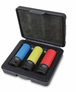 Beta Tools Beta 720 LC/C3 3 Piece 1/2" Drive Alloy Wheel Nut Impact Socket Set 17, 19 &amp; 21mm