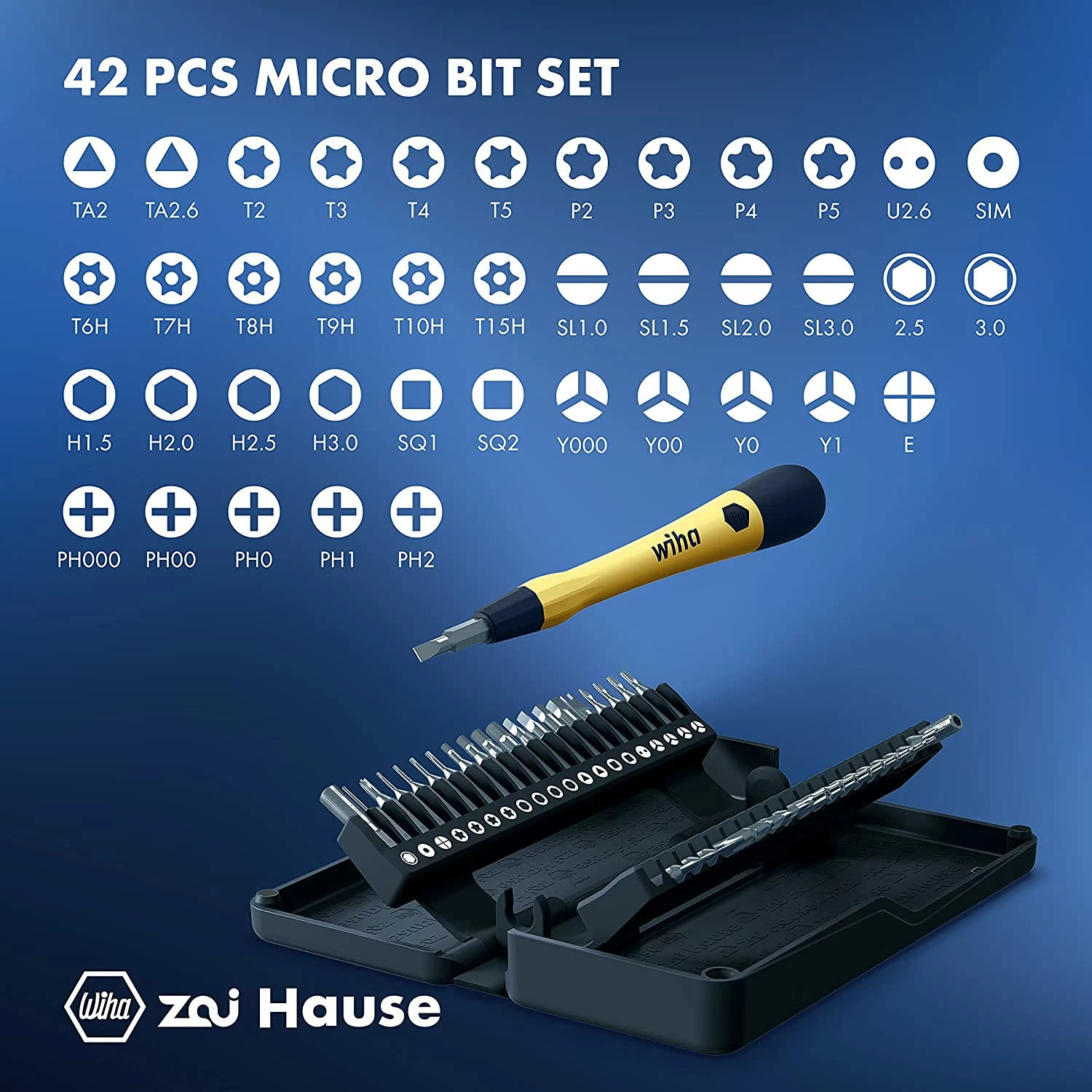 Wiha 'Zai Hause' 44624 42 Piece 40in1 ESD Micro Precision Screwdriver Bit Set 6 Wiha 'Zai Hause' 44624 42 Piece 40in1 ESD Micro Precision Screwdriver Bit Set - Image 4