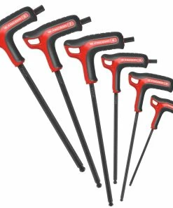 Facom 84TZSA.PB 6 Piece T-Handle Ball Ended Hexagon Key Set 3-8mm