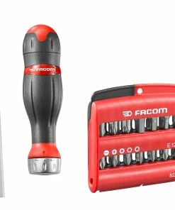 Facom ACL.2A2 Protwist 3 In 1 Ratcheting Screwdriver &amp; Bit Set