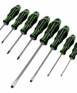 Sealey Premier AK4322HV 8 Pce GripMax Slot, Pozi &amp; Phillips Magnetic Screwdriver Set Hi-Vis