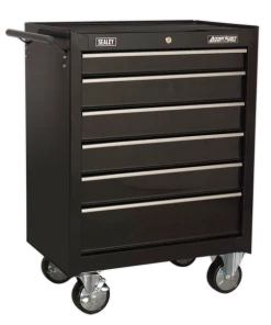 Sealey AP22BSTACK 14 Drawer Tool Box Stack - Roll Cab, Top &amp; Mid Chests - Black -Screwdriver And Bits Shop AP226B