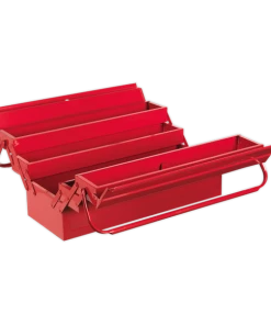 Sealey AP521 Cantilever Metal Toolbox 4 Tray 530mm Long - Red -Screwdriver And Bits Shop AP521