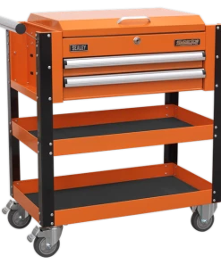 Sealey AP760MO Heavy-Duty Mobile Tool And Parts Trolley 2 Drawers And Lockable Top - Orange 11 Sealey AP760MO Heavy-Duty Mobile Tool And Parts Trolley 2 Drawers And Lockable Top - Orange -Screwdriver And Bits Shop AP760MO CLOSED DFC33184