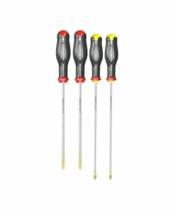 Facom AT.J4 4 Piece Extra Long Screwdriver Set - Slotted &amp; Phillips