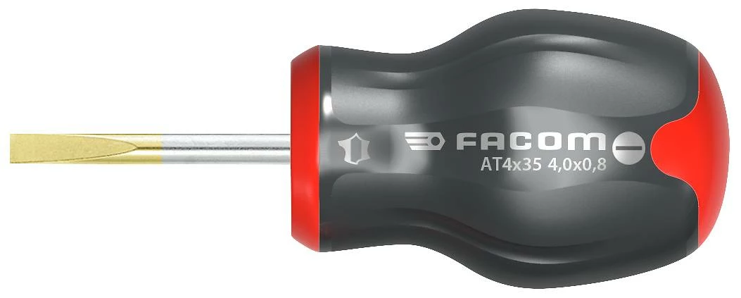 Facom AT4X35 Protwist Short (Stubby) Slotted Screwdriver 4 X 35mm 3 Facom AT4X35 Protwist Short (Stubby) Slotted Screwdriver 4 X 35mm