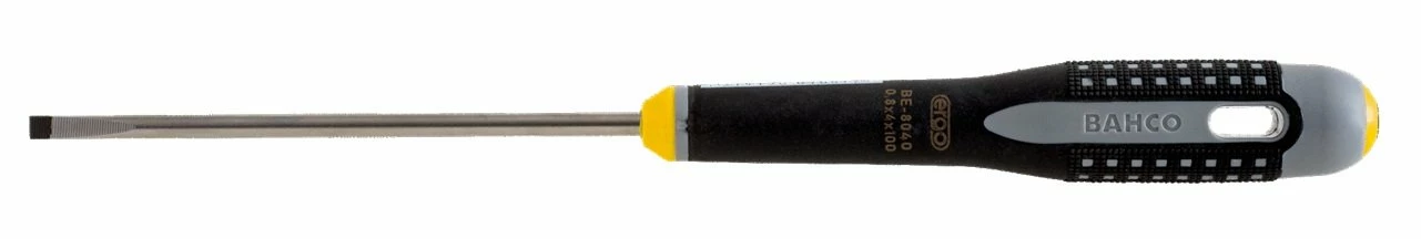 Bahco BE-8220 ERGO™ Slotted Flat Screwdrivers With Rubber Grip - 3mm X 125mm 3 Bahco BE-8220 ERGO™ Slotted Flat Screwdrivers With Rubber Grip - 3mm X 125mm