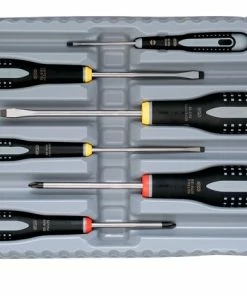 Bahco BE-9881 ERGO 6 Piece Slotted &amp; Phillips Screwdriver Set