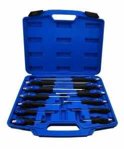 Britool Hallmark SDSET12 12 Piece Hammer Through Impact Head Screwdriver Set - Slot/Phillips
