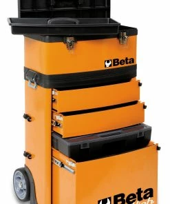 Beta C41H Two - Module Tool Trolley Cabinet Orange
