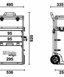 Beta C41H Two - Module Tool Trolley Cabinet White Limited Edition -Screwdriver And Bits Shop C41H31 3