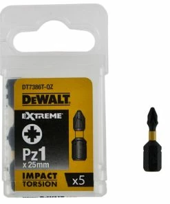 Dewalt DT7386T 25mm Impact Torsion Screwdriver Bits PZ1 (x5)