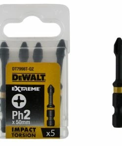 Dewalt DT7998T 50mm Impact Torsion Screwdriver Bits PH2 (x5)