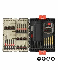 Facom EN.1J50PB 50 Piece Max Impact FlexTorq Screwdriver, Drill Bit &amp; Nut Runner Bit Set