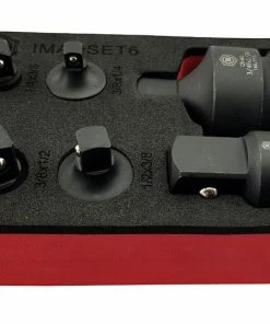 Britool Hallmark IMADSET6 6 Piece Impact Drive Size Converter / Reducer Set