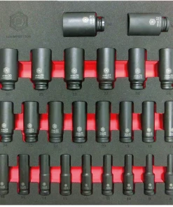 Britool Hallmark LDHMPSET836 25 Piece 1/2" Drive Deep Impact Socket Set 8-36mm