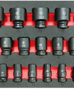 Britool Hallmark LHMPSET836 25 Pce 1/2" Drive Impact Socket Set Sizes: 8 - 36mm
