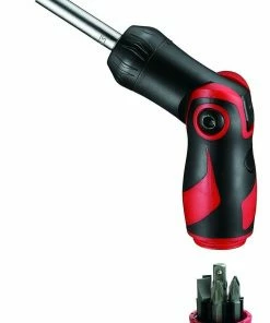 Teng Tools MDRT908 2 Way Pistol / Straight Ratcheting Screwdriver + Bits