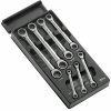 Facom MOD.64J7 7 Piece Metric Flat Ratcheting Ring Spanner Wrench Set Supplied In Plastic Module Tray 6-19mm -Screwdriver And Bits Shop MOD.64J7 PF01