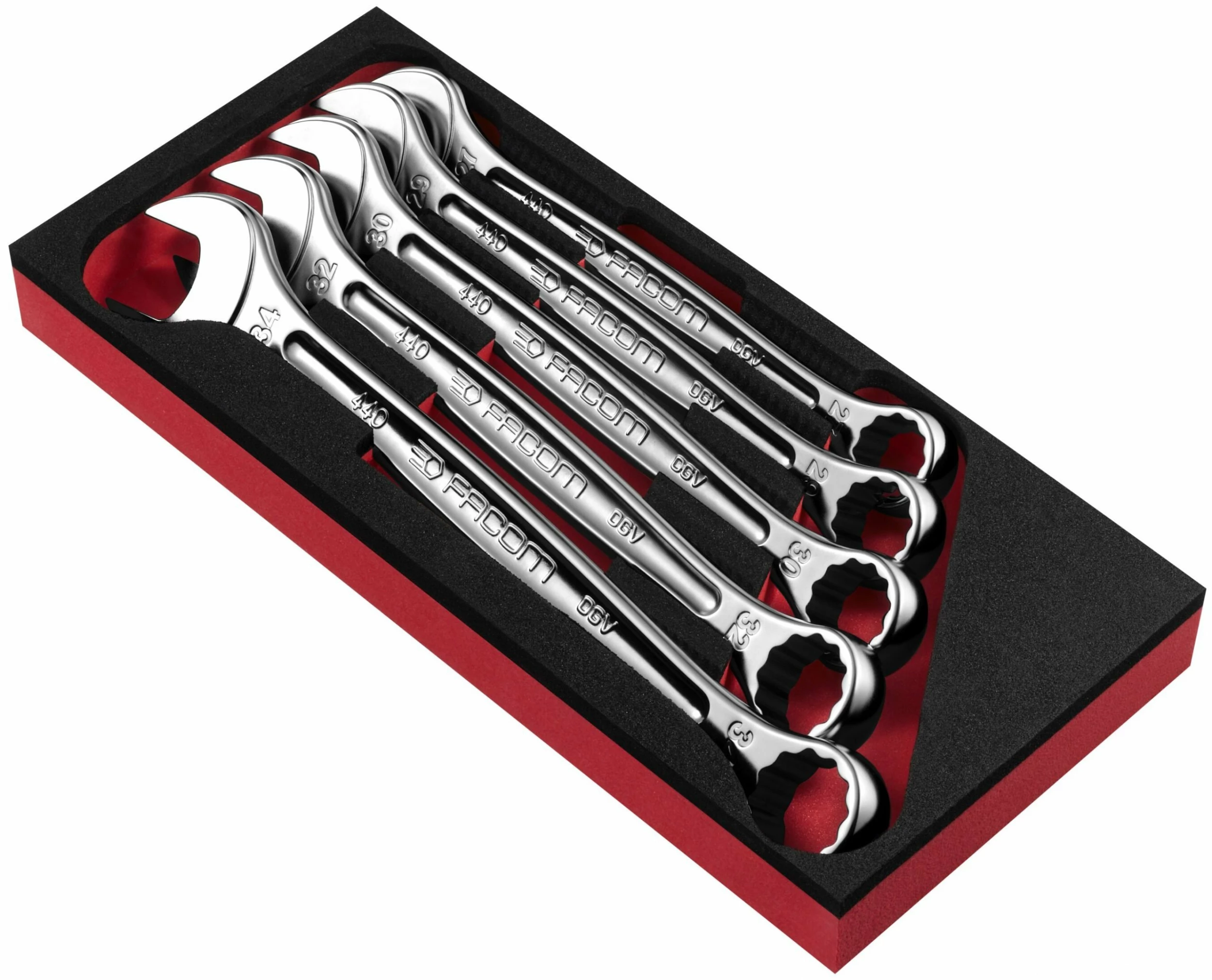 Facom MODM.440-2 5 Piece Metric Combination Spanner Set In Foam Module 27-34mm 3 Facom MODM.440-2 5 Piece Metric Combination Spanner Set In Foam Module 27-34mm