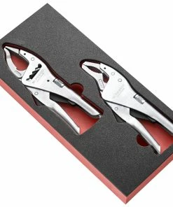 Facom MODM.501A 2 Piece Lock Grip Plier Set Supplied In Foam Module Tray 501A/501AMP