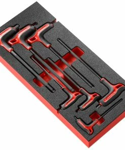 Facom MODM.84TZSA 7 Piece Metric T-Handled Hexagon Key Set Supplied In Foam Module Tray 3-10mm