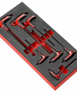 Facom MODM.89TXA 7 Piece T-Handles Torx Key Set Supplied In Foam Module Tray T10-T40
