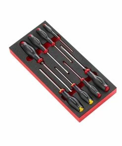 Facom MODM.AT1 8 Piece Protwist Slotted And Phillips Screwdriver Set Supplied In Foam Module