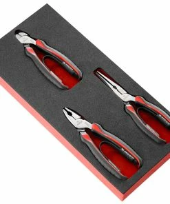 Facom MODM.CPEA0 3 Piece Combination, Long And Side Cutting (Snips) Plier Set Supplied In Foam Module Tray