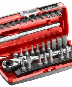 Facom R.180J31 31 Piece Ultra-Compact 1/4" Bit Set With Flexi-Head Bit Ratchet