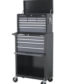 Sealey AP22513B Topchest &amp; Rollcab Combination 13 Drawer With Ball Bearing Slides - Black/Grey