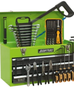 Sealey AP9243BBHVCOM Portable Tool Chest 3 Drawer With Ball Bearing Slides - Hi-Vis &amp; 93pc Tool Kit