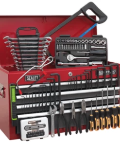 Sealey AP2201BBCOMBO Topchest 6 Drawer With Ball-Bearing Slides - Red/Grey And 98pc Tool Kit