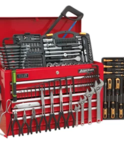 Sealey AP225COMBO Topchest 5 Drawer With Ball-Bearing Slides - Red &amp; 230pc Tool Kit