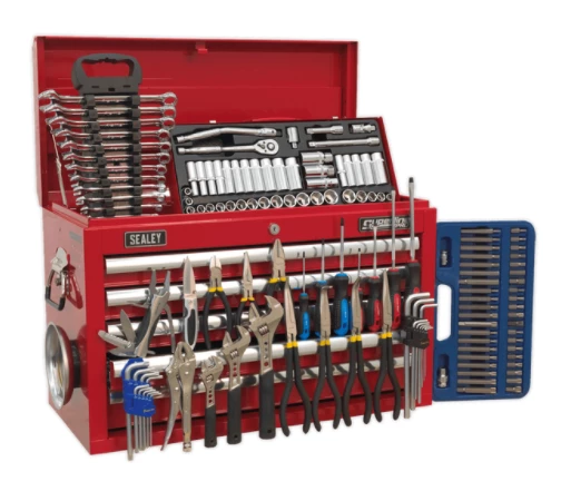 Sealey AP33059COMBO Topchest 5 Drawer With Ball Bearing Slides - Red & 140pc Tool Kit 3 Sealey AP33059COMBO Topchest 5 Drawer With Ball Bearing Slides - Red & 140pc Tool Kit