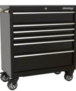 Sealey PTB93006 Rollcab 6 Drawer 930mm Heavy-Duty Black