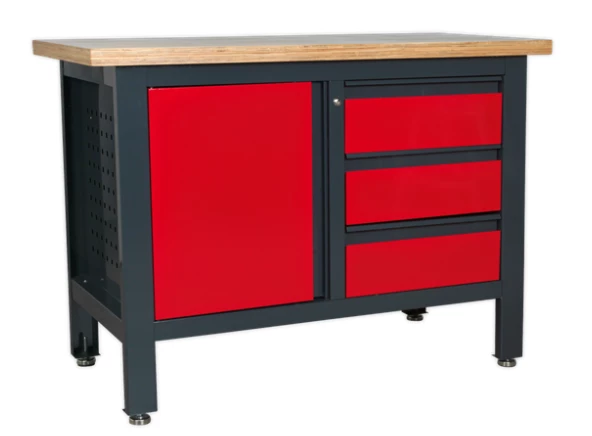 Sealey AP1372B Workstation With 3 Drawers & Cupboard 3 Sealey AP1372B Workstation With 3 Drawers & Cupboard