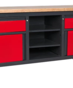 Sealey AP1905A Workstation With 2 Drawers, 2 Cupboards &amp; Open Storage