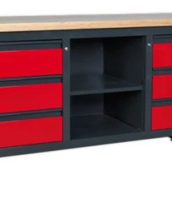 Sealey AP1905D Workstation With 6 Drawers &amp; Open Storage