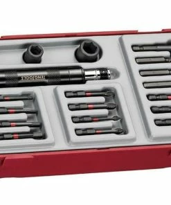 Teng Tools Teng TTID19 19 Piece Impact Screwdriver Bit Set 1/4" Hex Driver Hammer