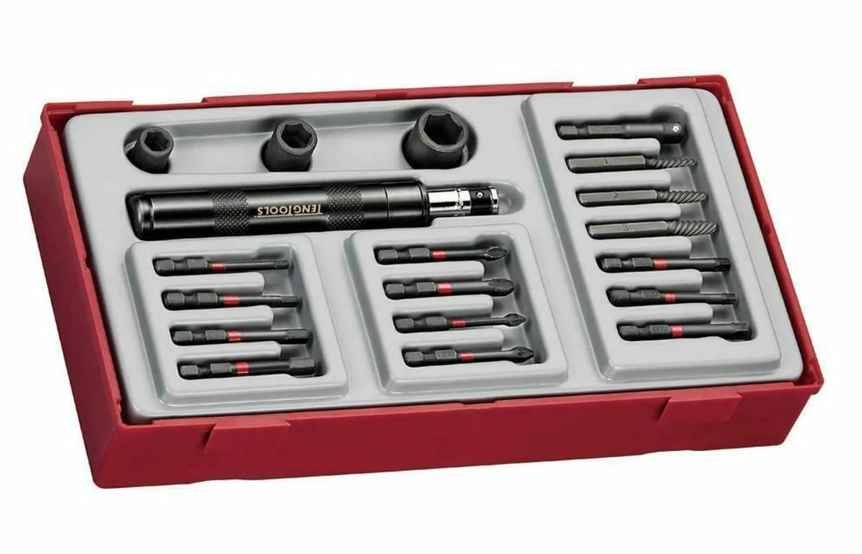Teng Tools Teng TTID19 19 Piece Impact Screwdriver Bit Set 1/4" Hex Driver Hammer 3 Teng Tools Teng TTID19 19 Piece Impact Screwdriver Bit Set 1/4" Hex Driver Hammer